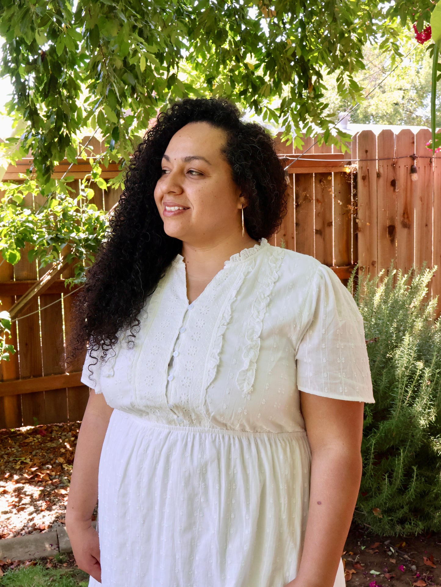 Curvy Delightfully Made Swiss Dot Dress