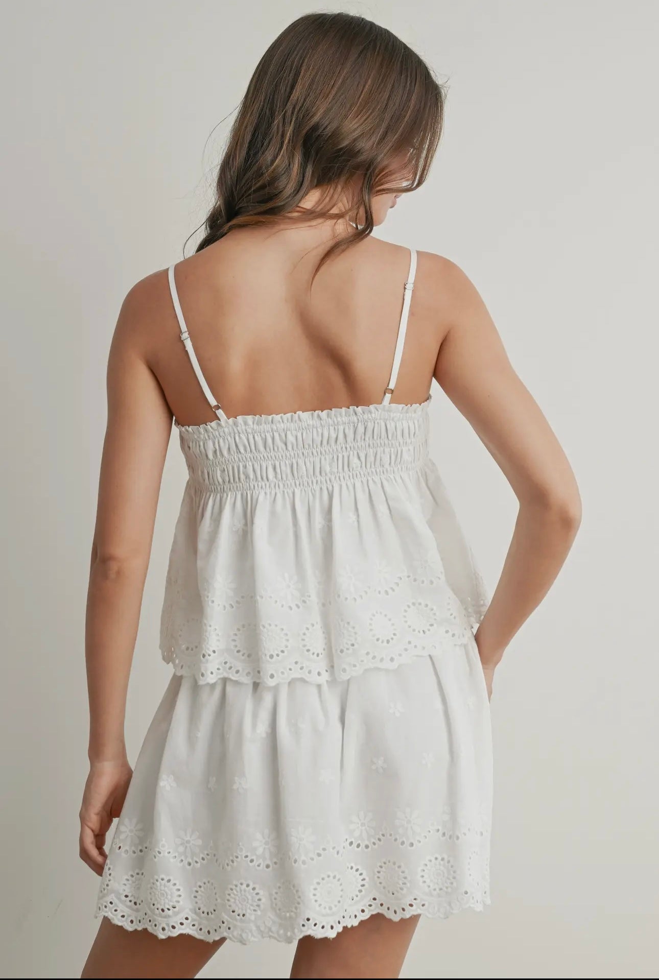 The Eyelet Ruffle Smocked Set