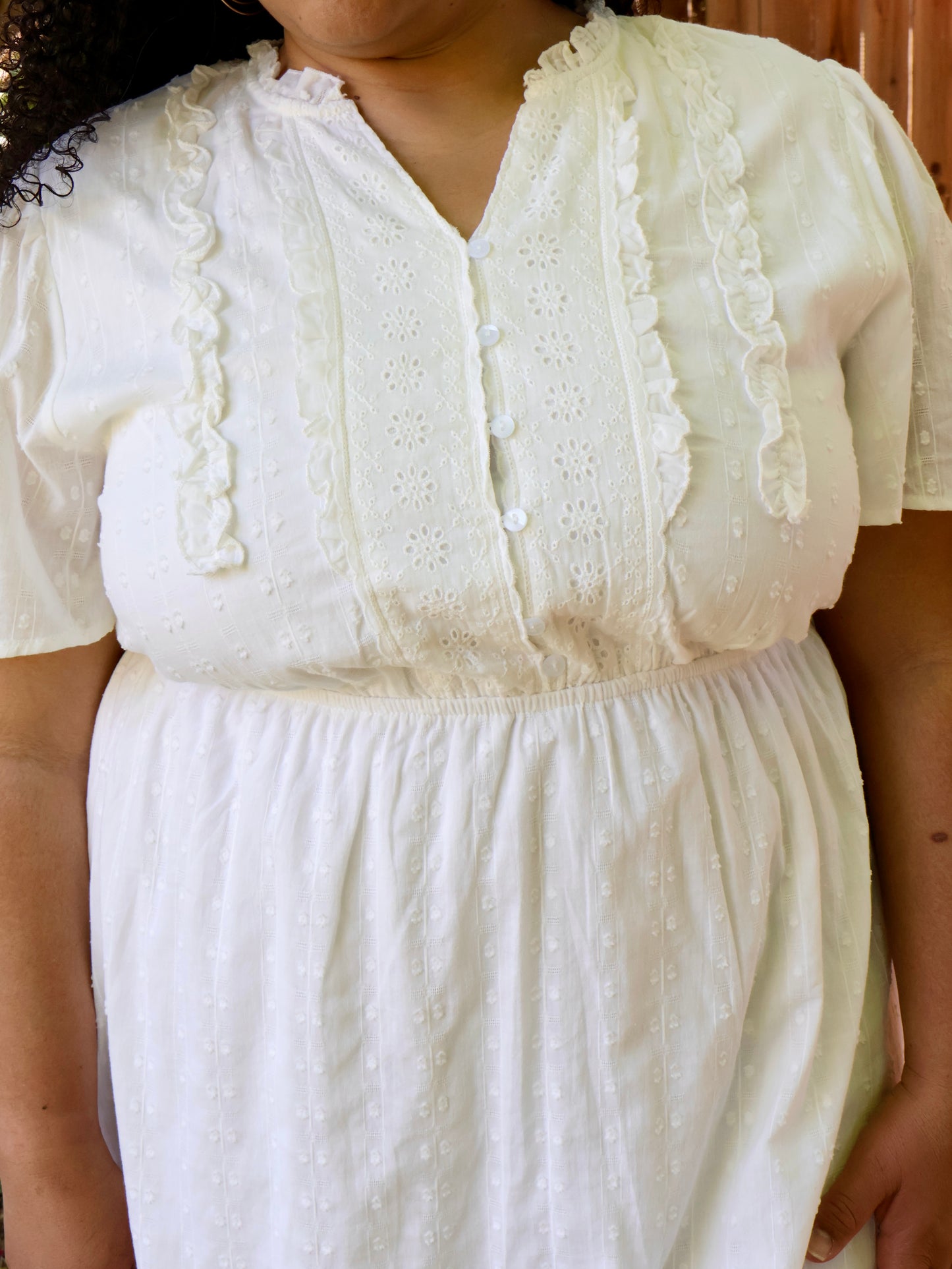 Curvy Delightfully Made Swiss Dot Dress