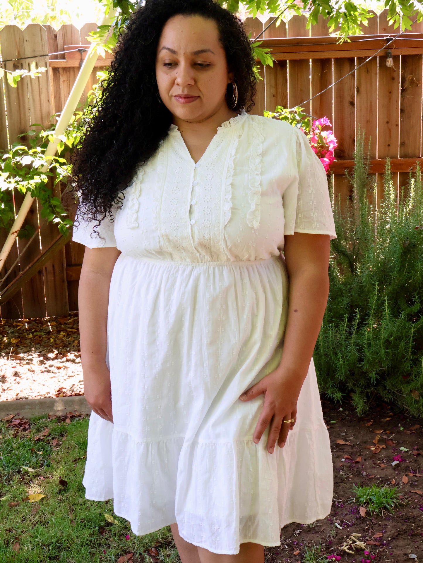 Curvy Delightfully Made Swiss Dot Dress