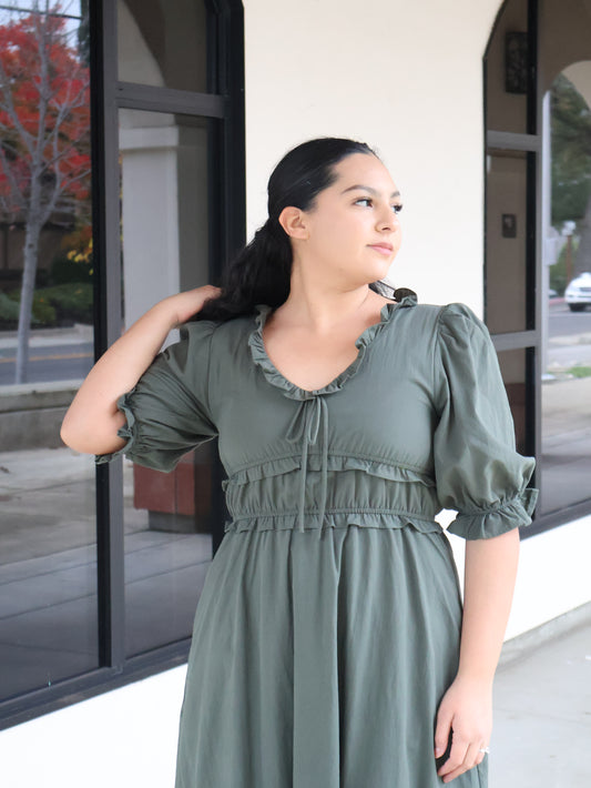 Hannah V-Neck Drop Maxi Dress